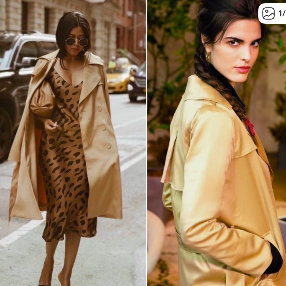 L'AGENCE Tan Trench Elise Coat